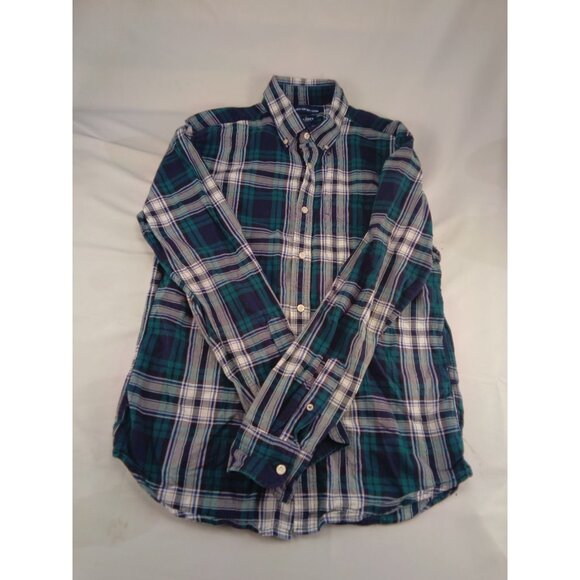 Mens Old Navy Blue Place Button Up Shirt Size M Medium Long Sleeves Slim Fit - Picture 1 of 3